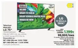 El Corte Inglés LG 75" Televisor MiniLED oferta