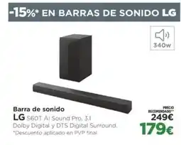 El Corte Inglés LG Barra de sonido oferta
