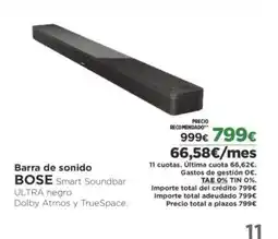 El Corte Inglés BOSE Barra de sonido oferta
