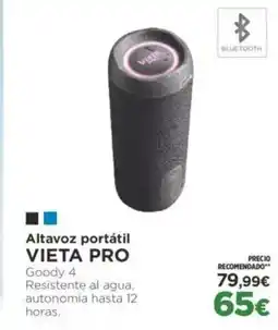 El Corte Inglés VIETA PRO Altavoz portátil oferta
