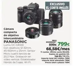 El Corte Inglés PANASONIC Cámara compacta de objetivo intercambiable oferta
