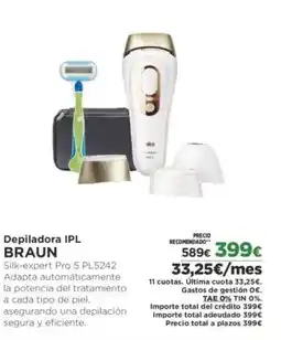 El Corte Inglés BRAUN Depiladora IPL oferta