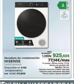 El Corte Inglés HISENSE Secadora de condensación oferta