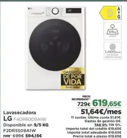 El Corte Inglés LG Lavasecadora oferta