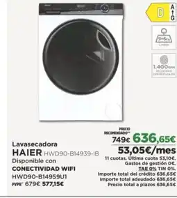 El Corte Inglés HAIER Lavasecadora oferta