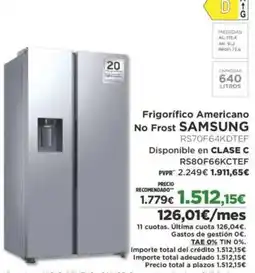 El Corte Inglés SAMSUNG Frigorífico Americano No Frost oferta