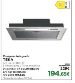 El Corte Inglés TEKA Campana integrada oferta
