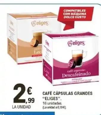 E.Leclerc ELIGES Café cápsulas grandes oferta