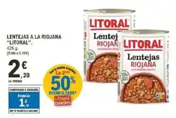 E.Leclerc LITORAL Lentejas a la riojana oferta