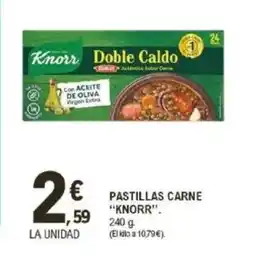 E.Leclerc KNORR Pastillas carne oferta