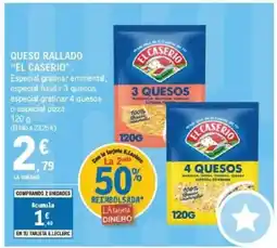 E.Leclerc EL CASERIO Queso rallado oferta