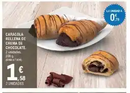 E.Leclerc Caracola rellena de crema de chocolate oferta