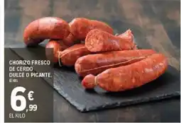 E.Leclerc Chorizo fresco de cerdo dulce o picante oferta