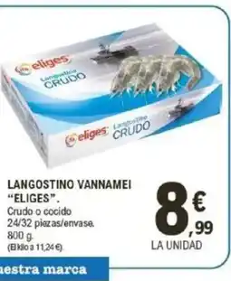 E.Leclerc ELIGES Langostino vannamei oferta