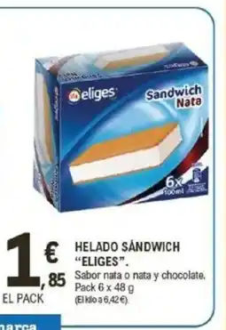 E.Leclerc ELIGES Helado sandwich oferta