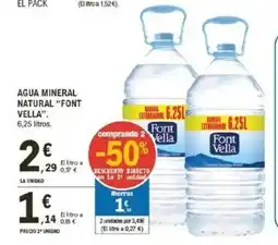E.Leclerc FONT VELLA Agua mineral natural oferta