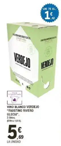 E.Leclerc FAUSTINO RIVERO ULEcIA Vino blanco verdejo oferta