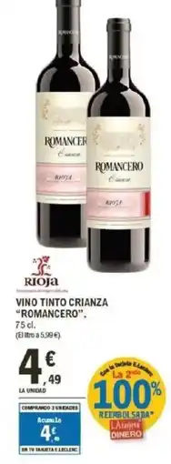 E.Leclerc ROMANCERO Vino tinto crianza oferta