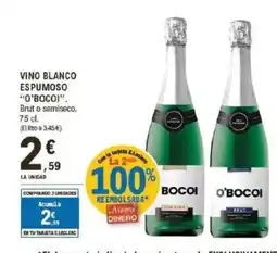 E.Leclerc O BOCOI Vino blanco espumoso oferta
