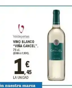 E.Leclerc VIÑA CANCEL Vino blanco oferta