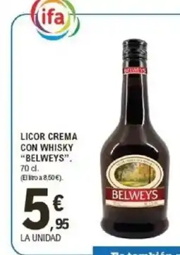E.Leclerc BELWEYS Licor crema con whisky oferta