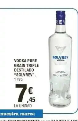 E.Leclerc SOLVREV Vodka pure grain triple destilado oferta