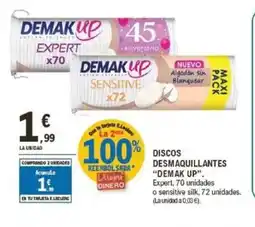 E.Leclerc DEMAK UP Discos desmaquillantes oferta