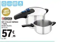 E.Leclerc MONIX ollas rápidas + tapa oferta