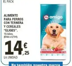 E.Leclerc ELIGES Alimento para perros con ternera y cereales oferta