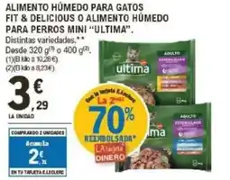 E.Leclerc ULTIMA Alimento húmedo para gatos fit & delicious o alimento húmedo para perros mini oferta