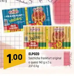 Coviran ELPOZO Salchicha frankfurt original o queso oferta