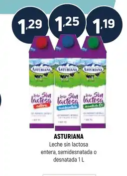 Coviran ASTURIANA Leche sin lactosa entera semidesnata o desnatada oferta