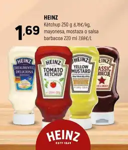 Coviran HEINZ Kétchup mayonesa, mostaza o salsa barbacoa oferta