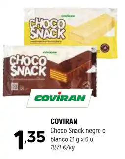 Coviran COVIRAN Choco Snack negro o blanco oferta