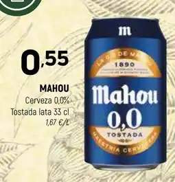 Coviran MAHOU Cerveza 0,0% Tostada oferta