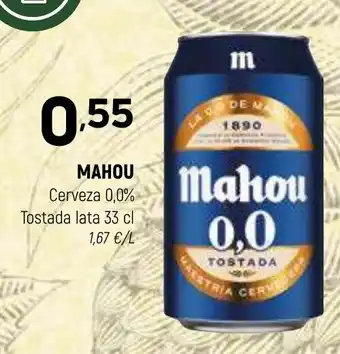 Coviran MAHOU Cerveza 0,0% Tostada oferta
