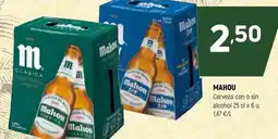 Coviran MAHOU Cerveza con o sin alcohol oferta
