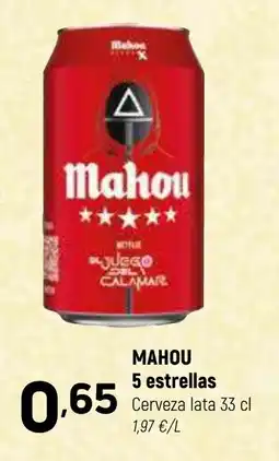 Coviran MAHOU 5 estrellas Cerveza oferta