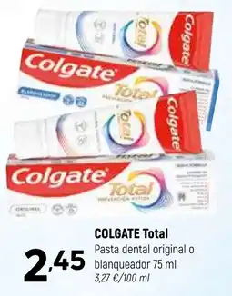Coviran COLGATE Total Pasta dental original o blanqueador oferta