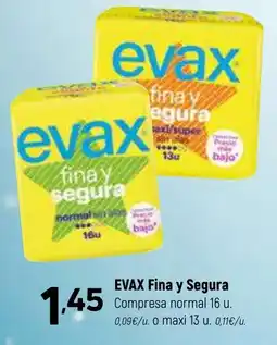 Coviran EVAX Fina y Segura Compresa normal 16 u oferta