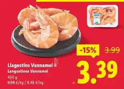 Lidl Langostinos vannamei oferta