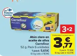 Carrefour Market Carrefour - atun claro en aceite de oliva oferta