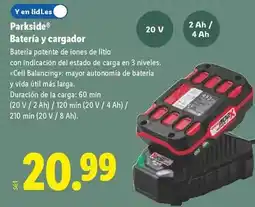 Lidl Parkside - bateria y cargador oferta