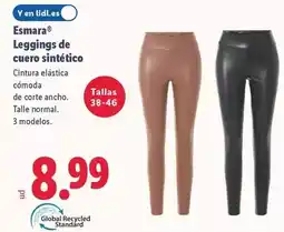 Lidl Esmara - leggings de cuero sintético oferta