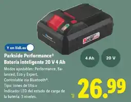 Lidl Parkside - batería inteligente 20 v 4 ah oferta