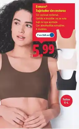 Lidl Esmara - sujetador sin costuras oferta