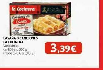 Alcampo Lasaña O Canelones La Cocinera oferta