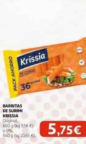 Alcampo Barritas De Surimi Krissia oferta