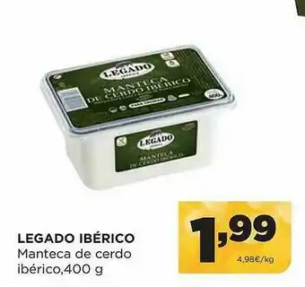 Alimerka Legado Ibérico Manteca De Cerdo Ibérico oferta