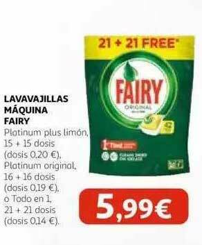 Alcampo Lavavajillas Máquina Fairy oferta